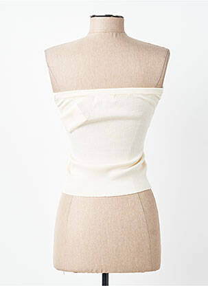 Top stretch sans manche beige KILKY femme