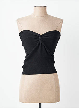 Top stretch sans manche noir KILKY femme