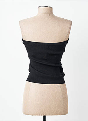 Top stretch sans manche noir KILKY femme