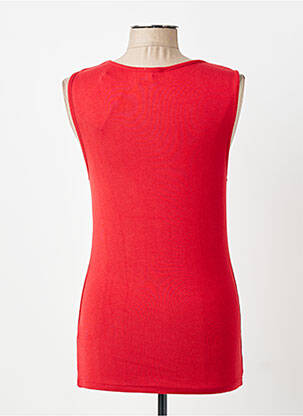 Pull stretch sans manche rouge GRACE & MILA femme