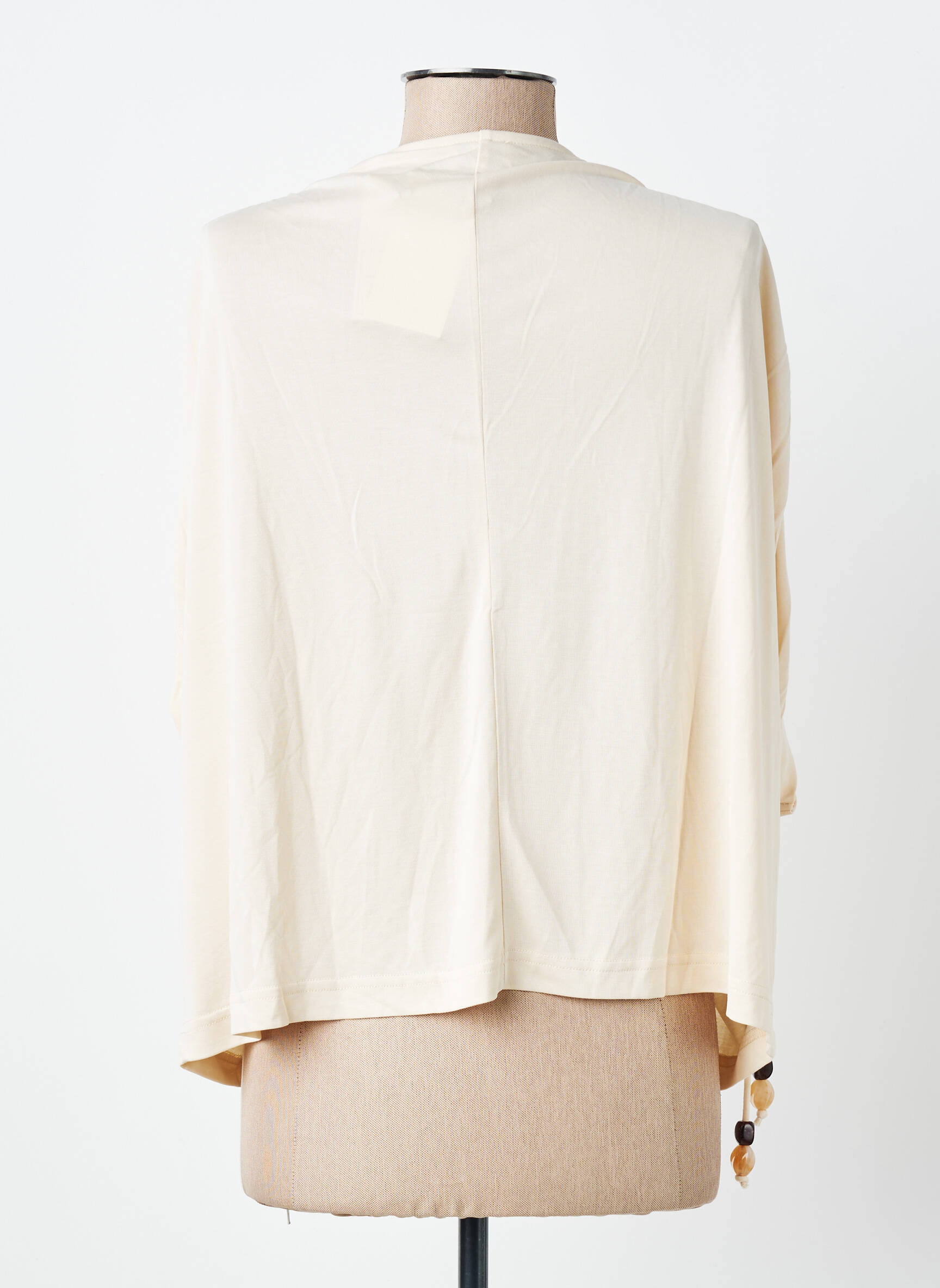 Top stretch manches courtes beige ORFEO femme