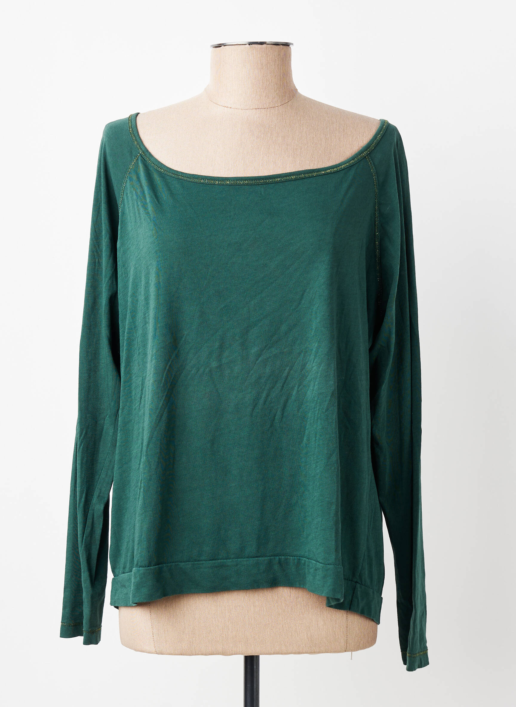 T-shirt manches longues manches longues vert PAKO LITTO femme