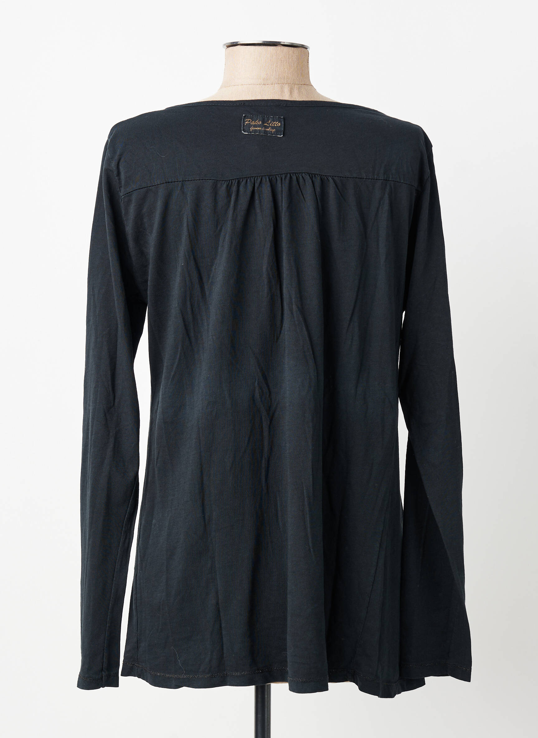 T-shirt manches longues manches longues noir PAKO LITTO femme