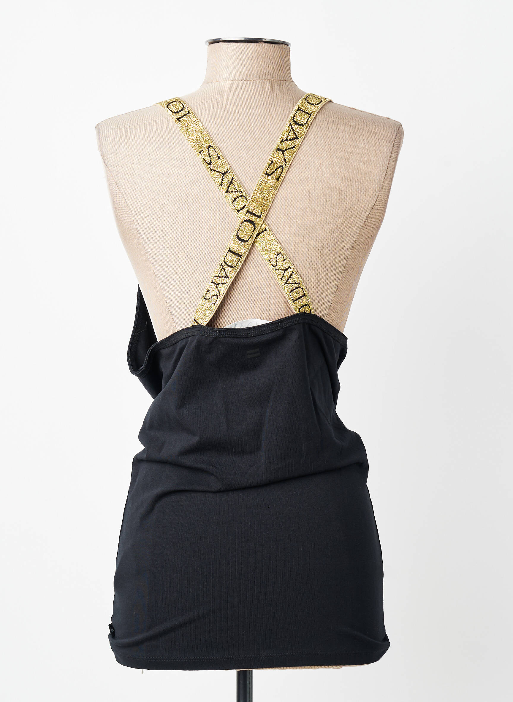 Top stretch fines bretelles noir 10 DAYS femme