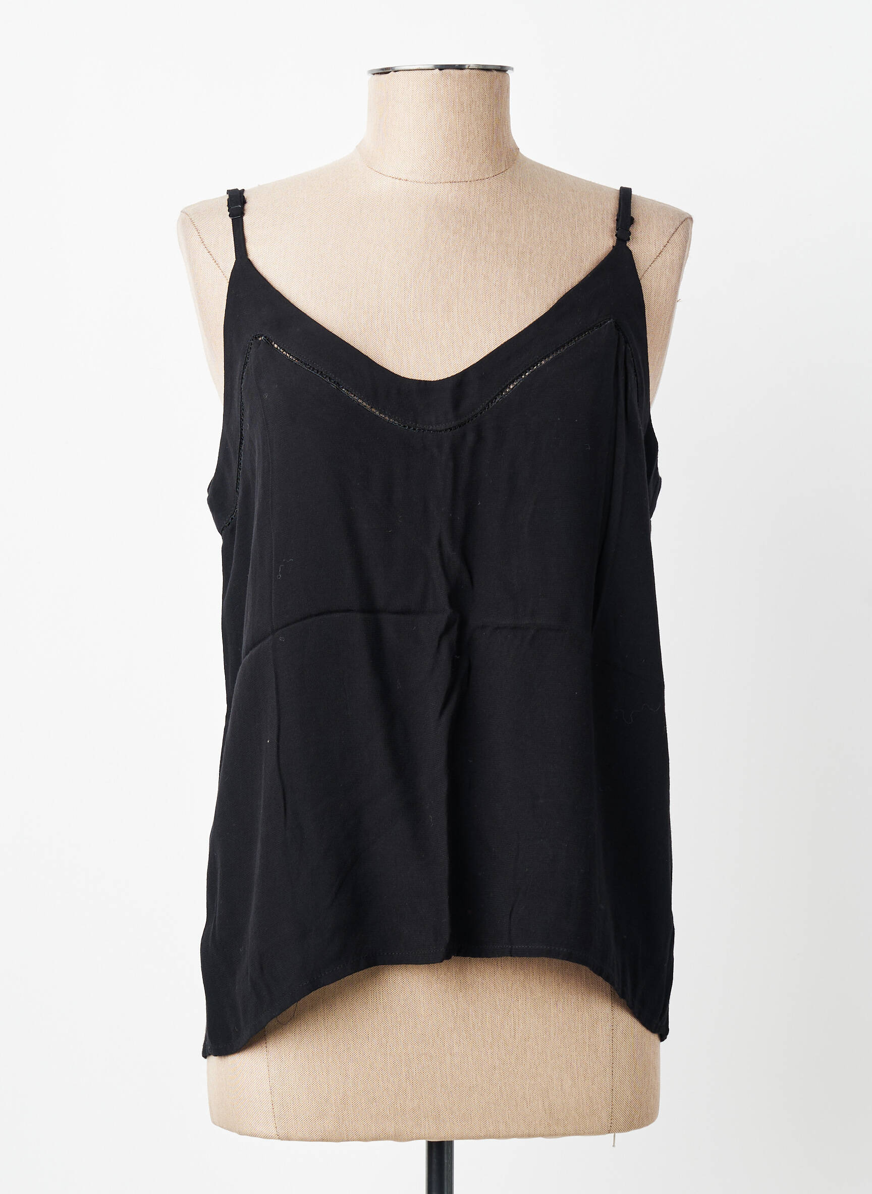 Top tissage crêpe fines bretelles noir ARTLOVE femme