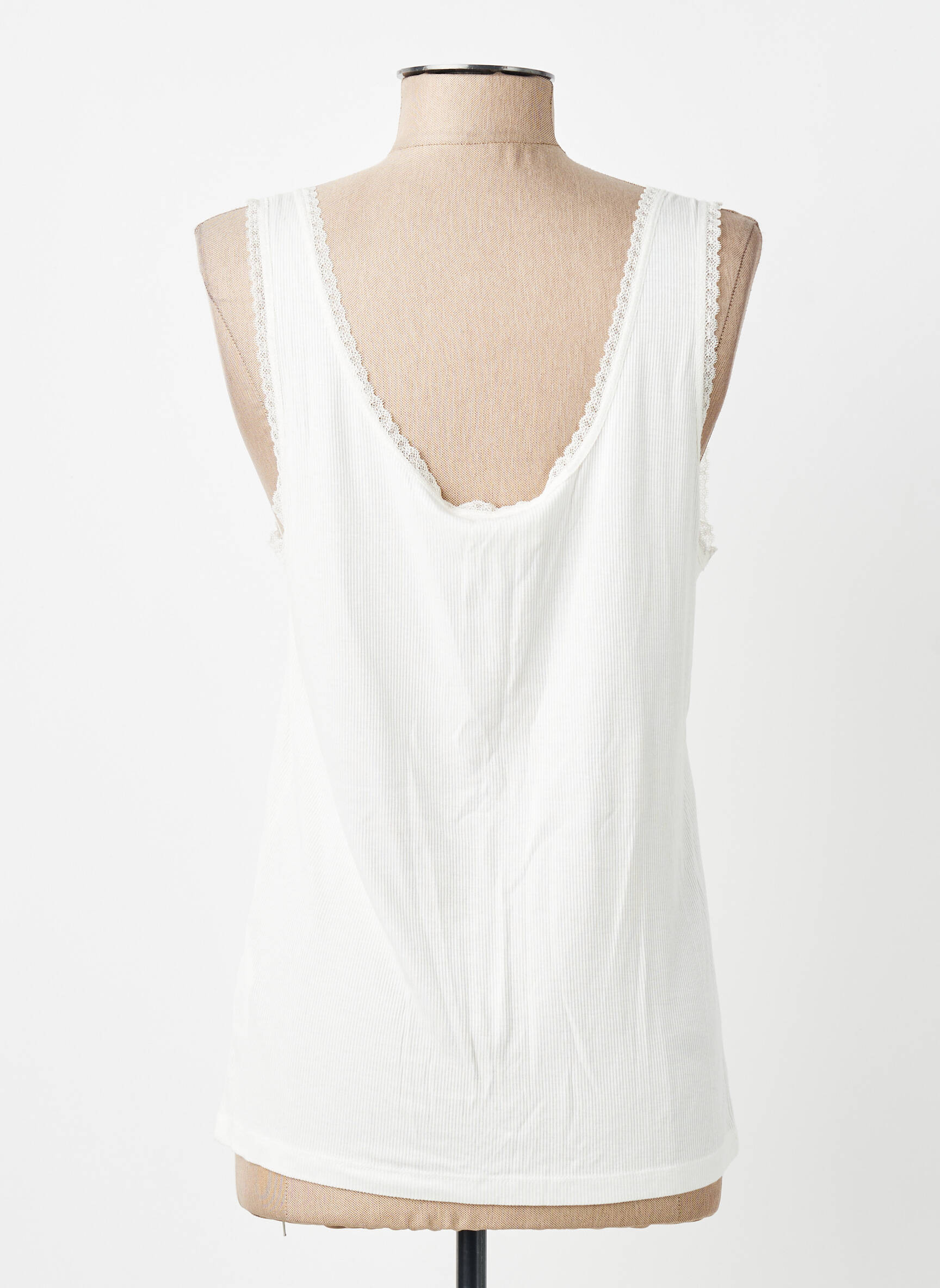 Top stretch sans manche beige GRACE & MILA femme