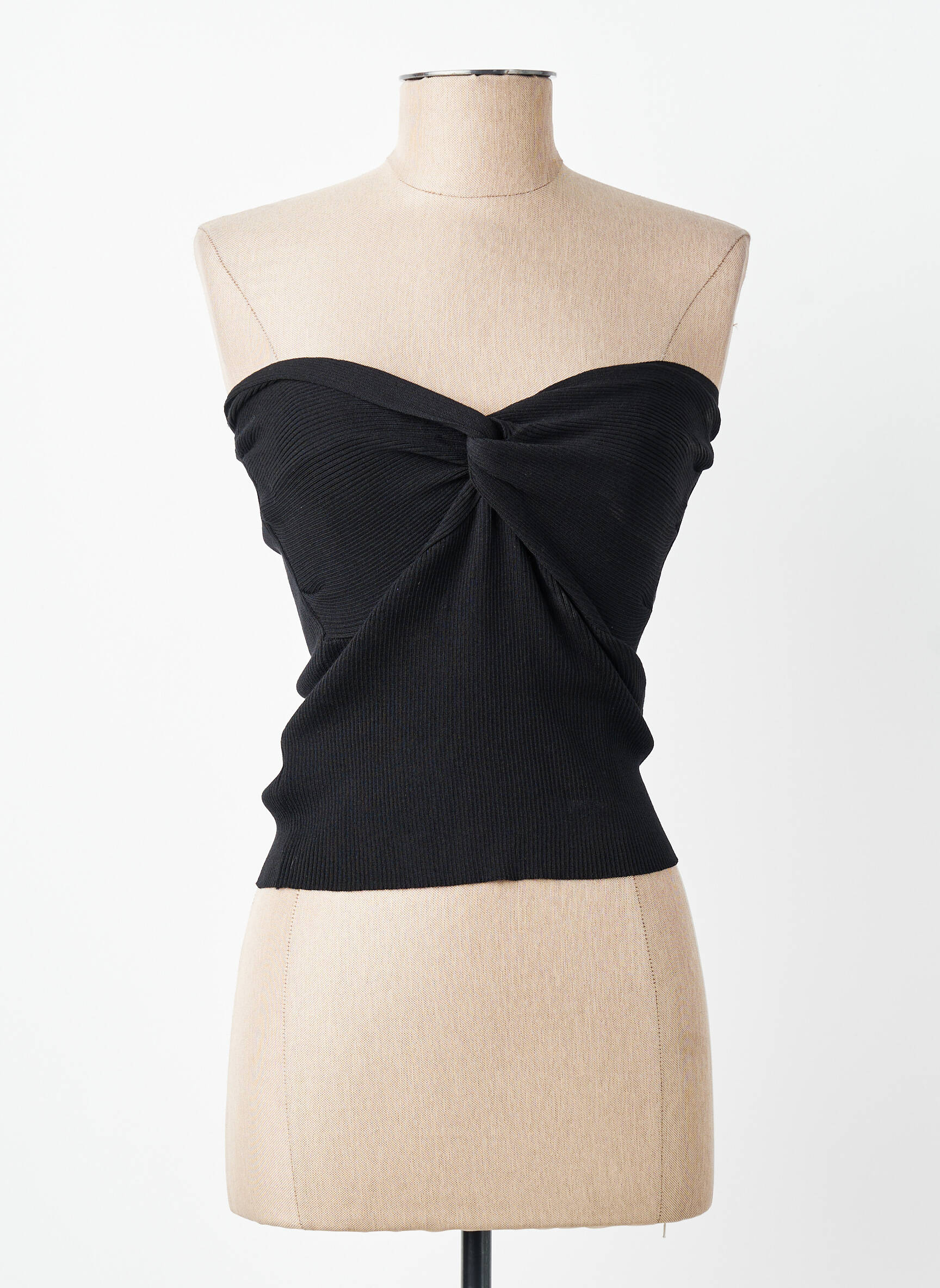 Top stretch sans manche noir KILKY femme