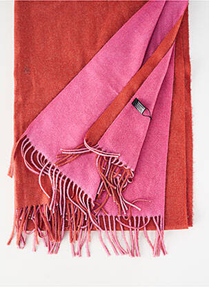 Echarpe maille maille chenille rose BO femme