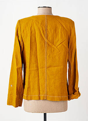 Veste casual col rond jaune CHRISTINE LAURE femme