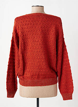 Pull col v manches longues orange LE PETIT BAIGNEUR femme