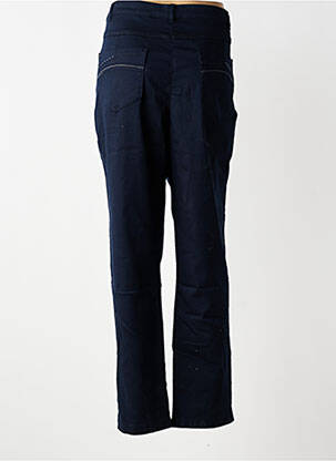 Pantalon slim taille élastique taille normale bleu CHRISTINE LAURE femme
