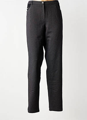 Pantalon slim stretch taille normale noir CHRISTINE LAURE femme