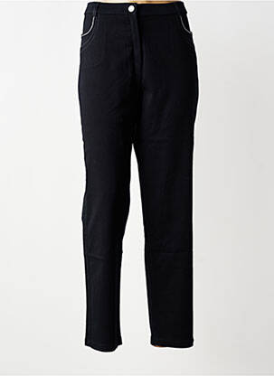 Pantalon slim taille élastique taille normale noir CHRISTINE LAURE femme