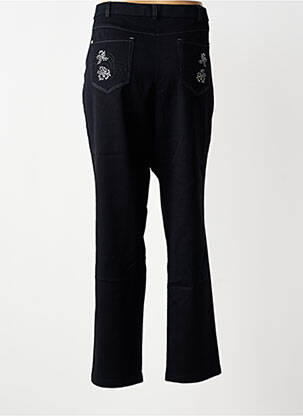Pantalon slim taille élastique taille normale noir CHRISTINE LAURE femme