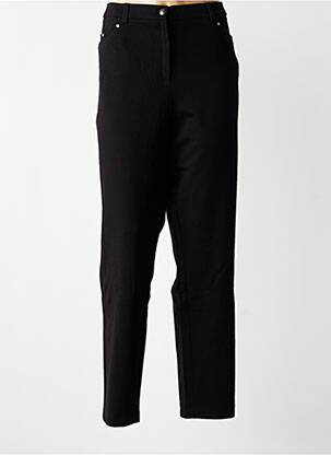 Pantalon slim taille élastique taille normale noir CHRISTINE LAURE femme