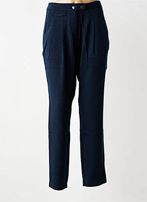 Pantalon chino tissage popeline taille haute bleu LOLA ESPELETA femme