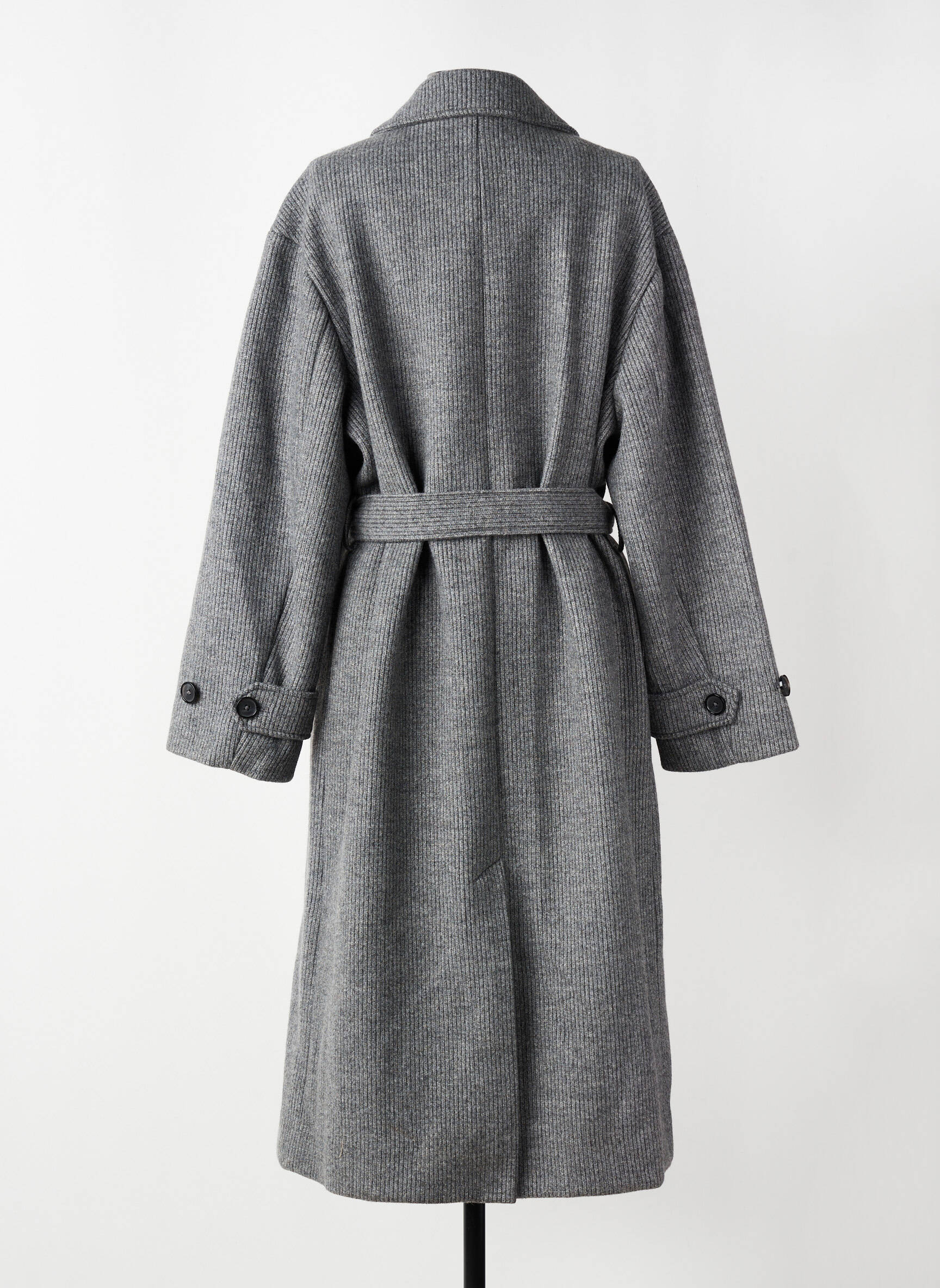 Manteau long coupe cintrée sans capuche gris TOM TAILOR femme