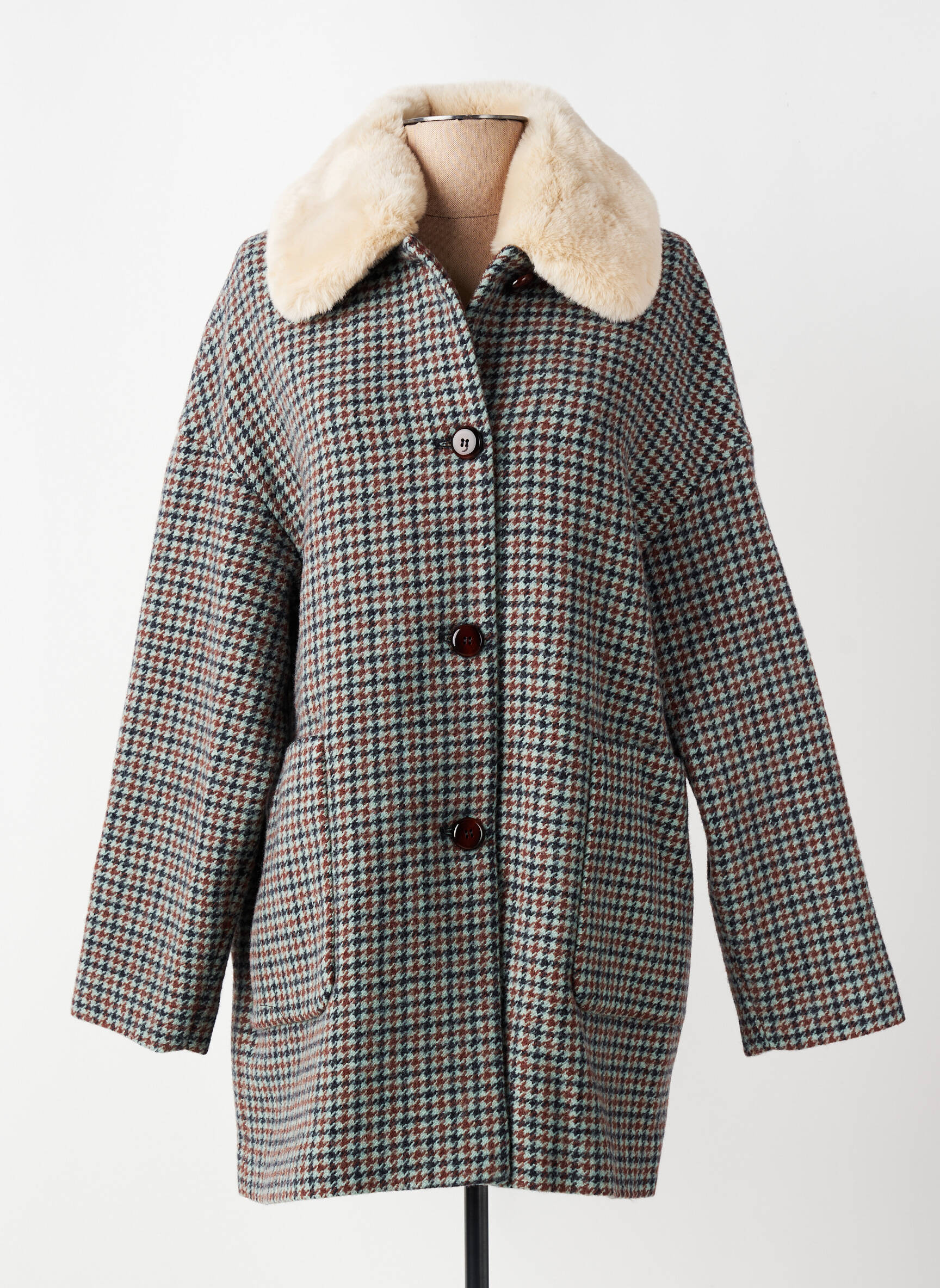 Manteau long coupe droite sans capuche gris TRENCH & COAT femme