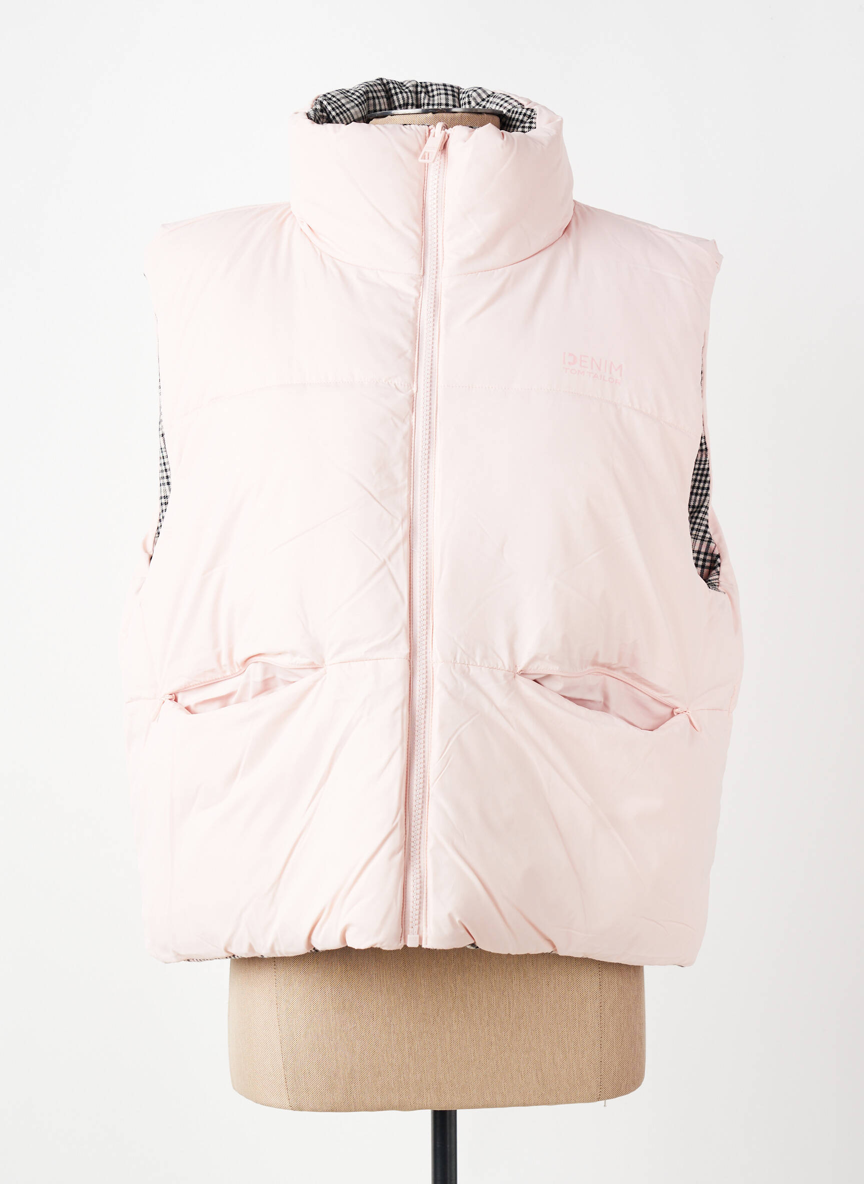 Doudoune poches sans capuche rose TOM TAILOR femme