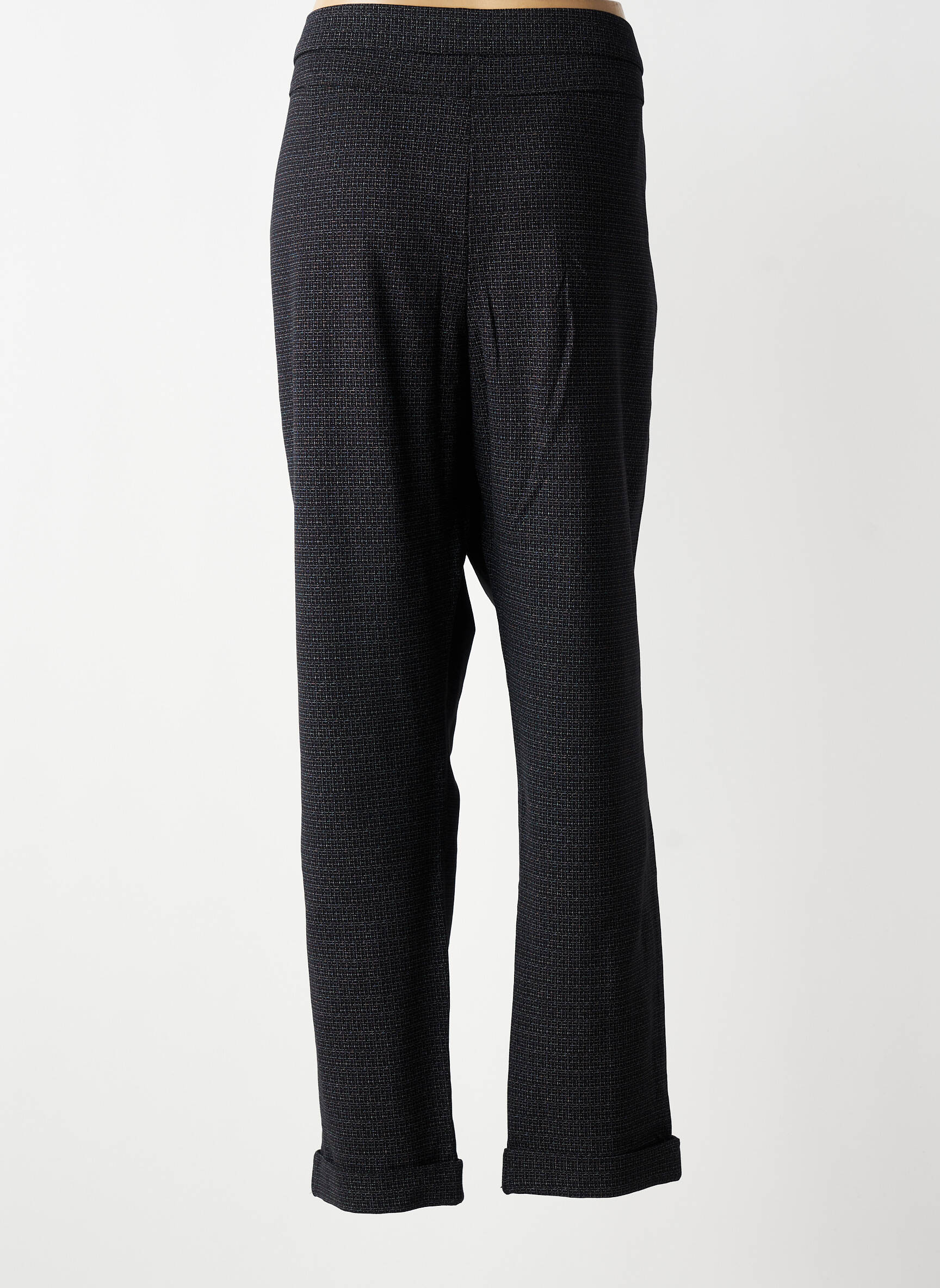 Pantalon droit stretch taille normale noir CHRISTINE LAURE femme