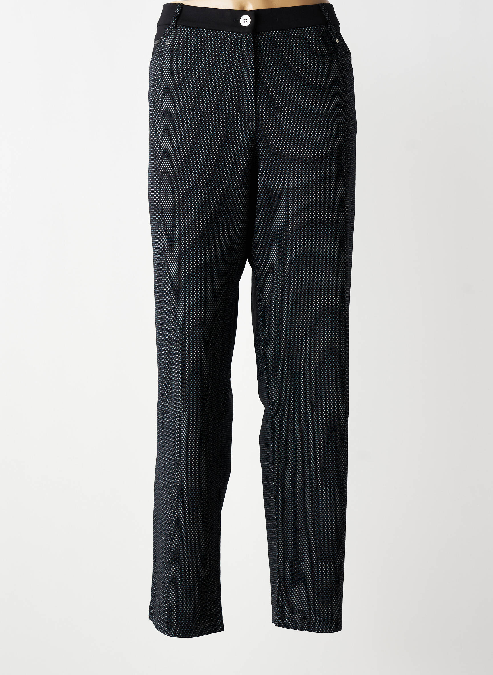 Pantalon slim taille élastique taille normale noir CHRISTINE LAURE femme