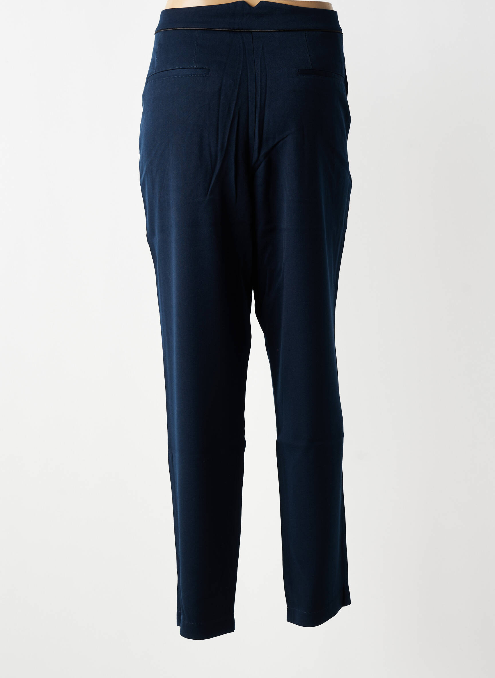 Pantalon chino tissage popeline taille haute bleu LOLA ESPELETA femme