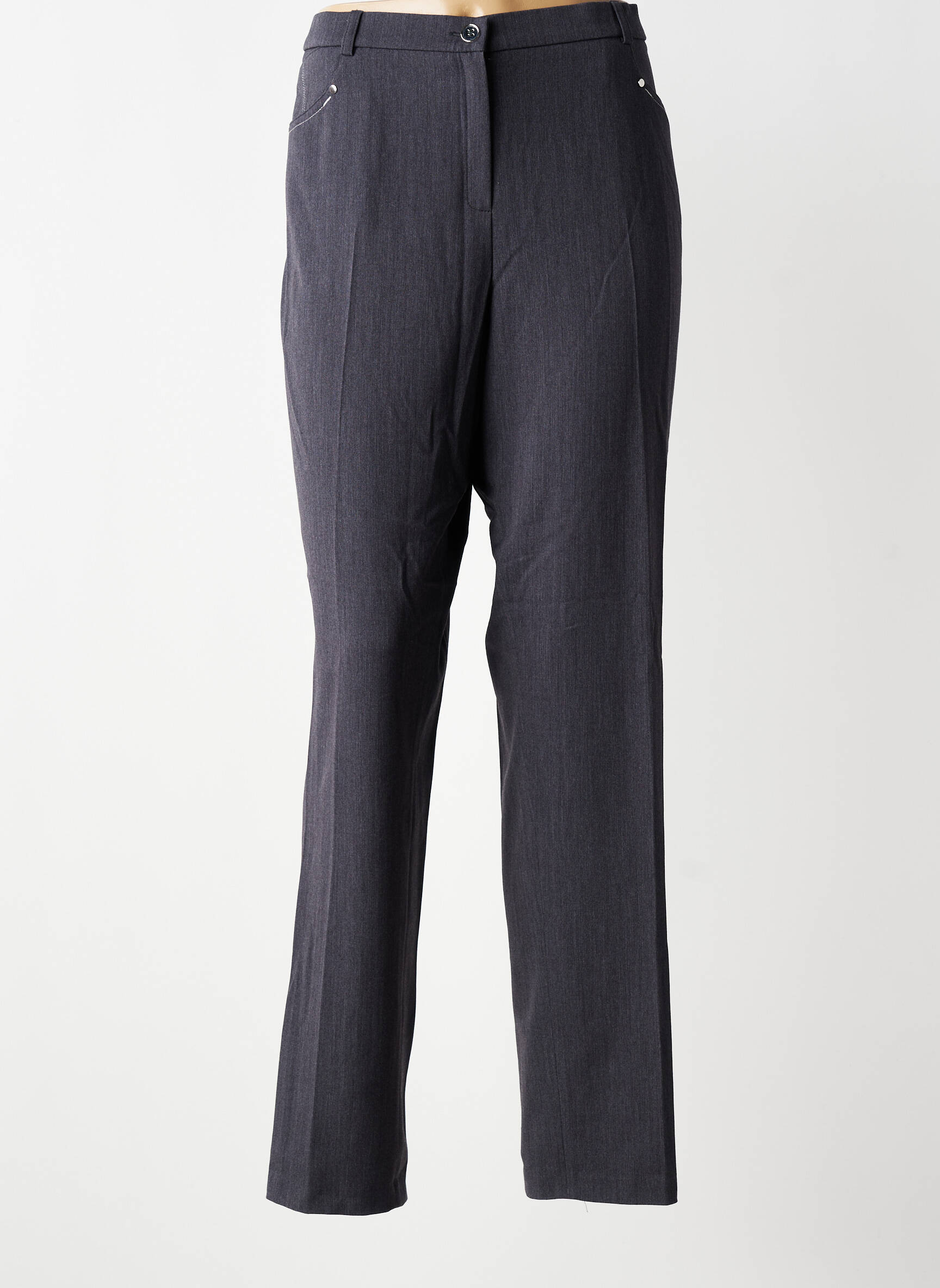 Pantalon slim taille normale taille normale gris CHRISTINE LAURE femme
