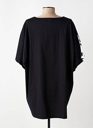 Tunique manches courtes col rond noir OLIVER JUNG femme