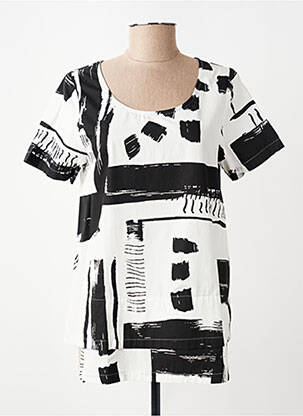 Tunique manches courtes col rond noir KOKOMARINA femme