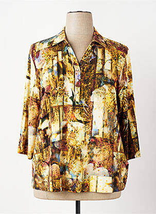 Polo manches 3/4 manches 3/4 jaune SIGNATURE femme