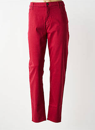 Jeans coupe slim stretch taille normale rouge LCDN femme