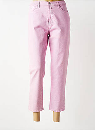 Jeans coupe slim stretch taille normale rose LCDN femme