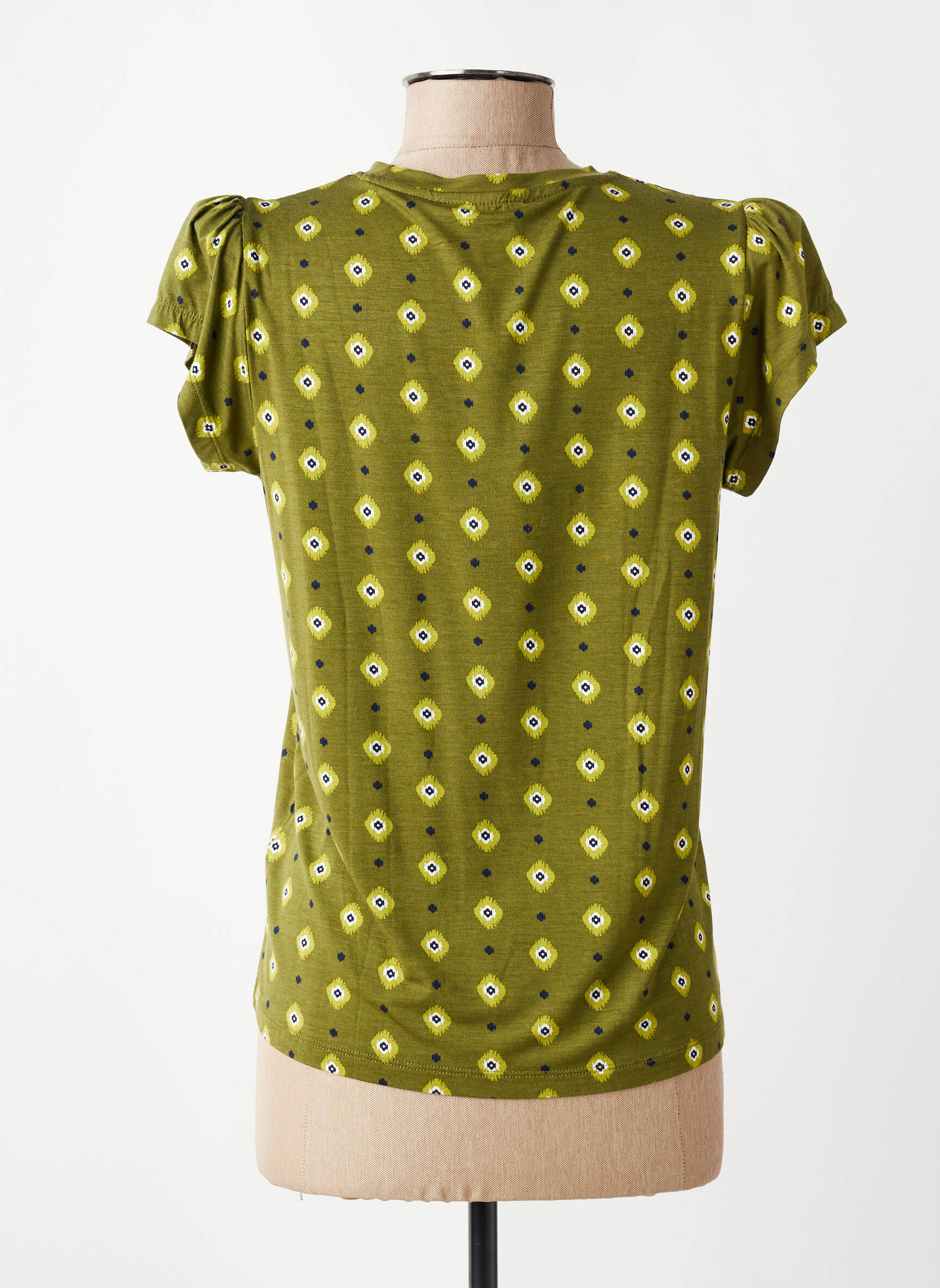 T-shirt imprimé fantaisie manches courtes vert MD'M femme