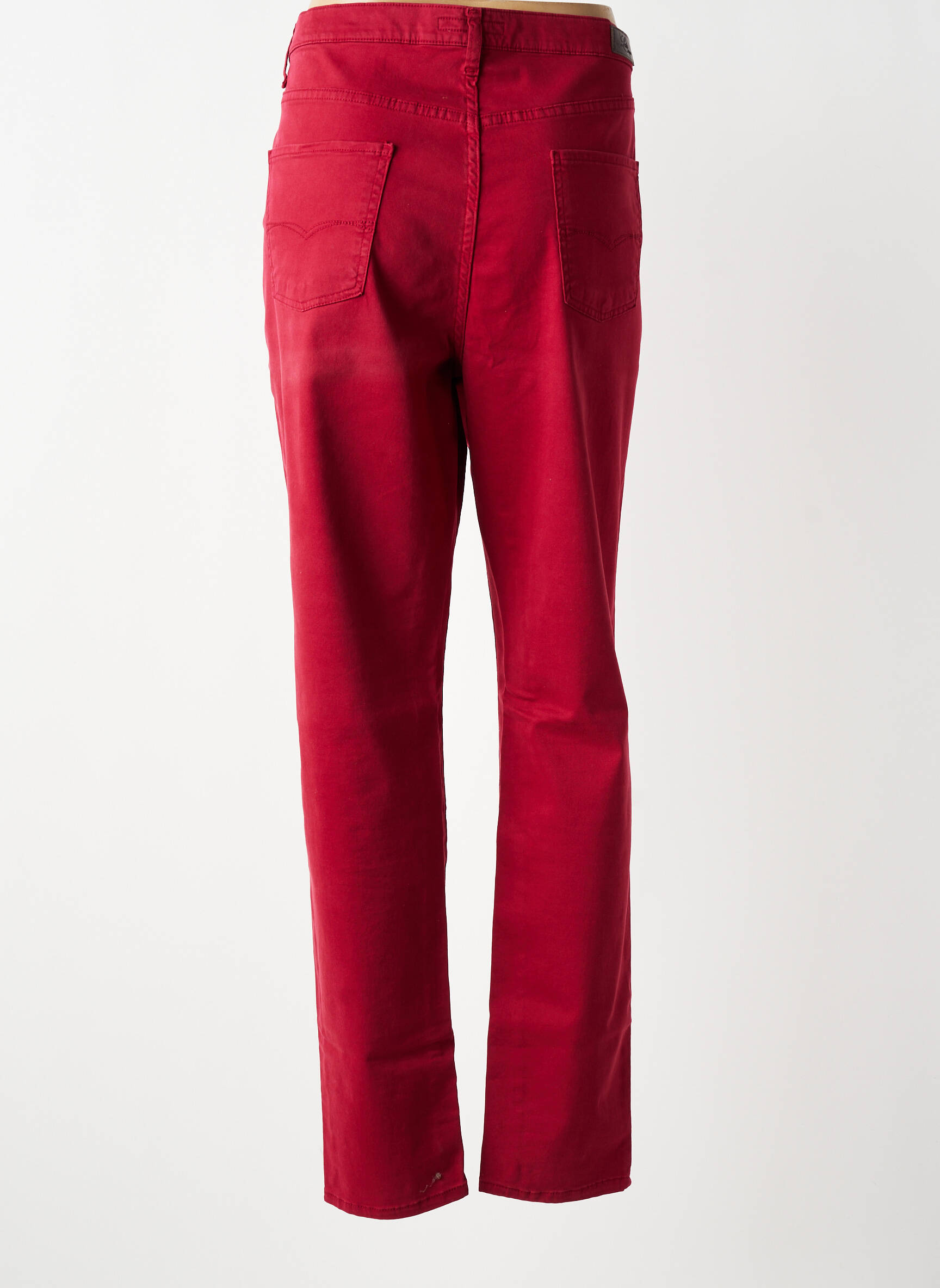 Jeans coupe slim stretch taille normale rouge LCDN femme