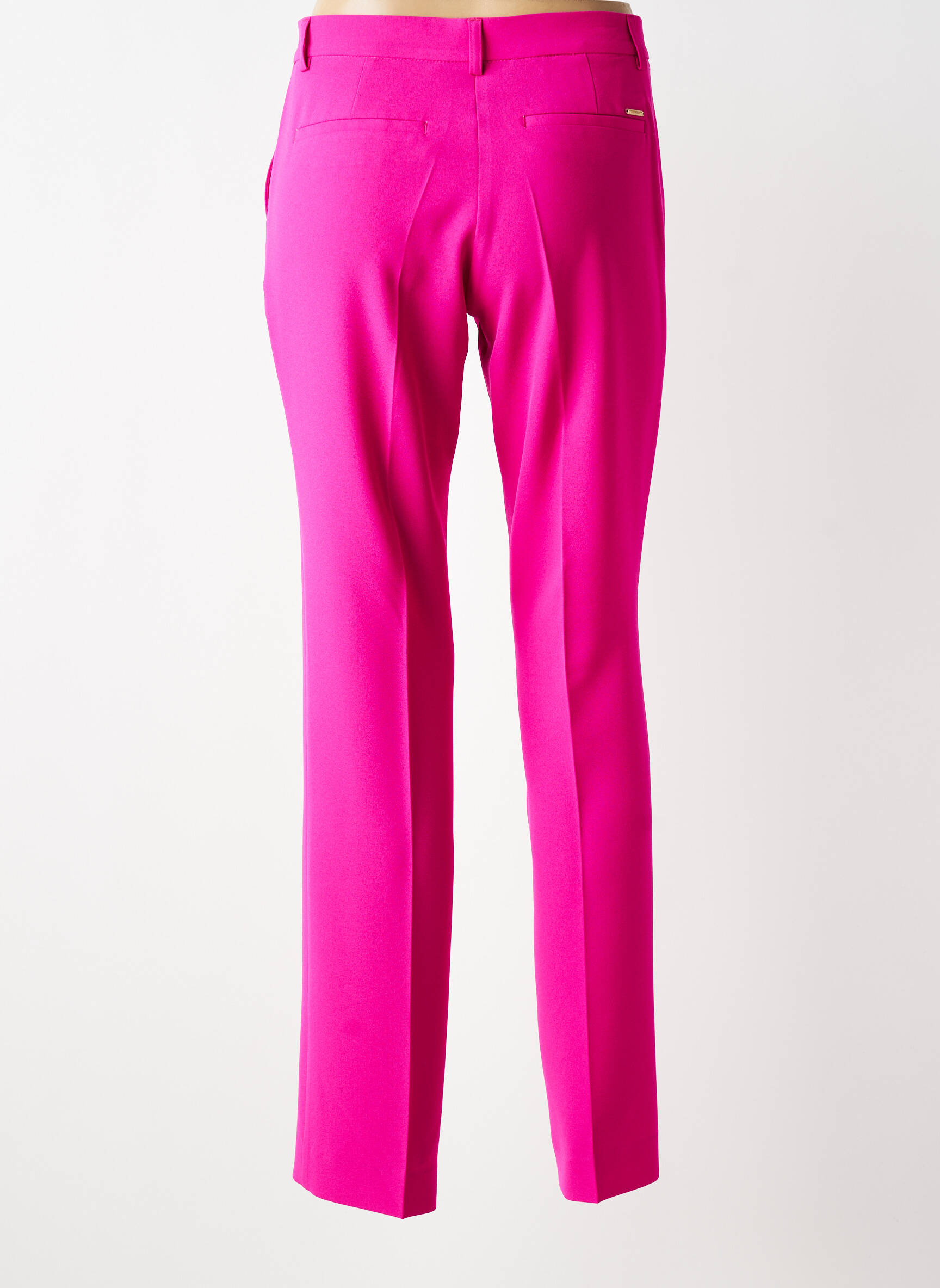 Pantalon chino fermeture zippée sous rabat boutonné taille normale rose LCDN femme