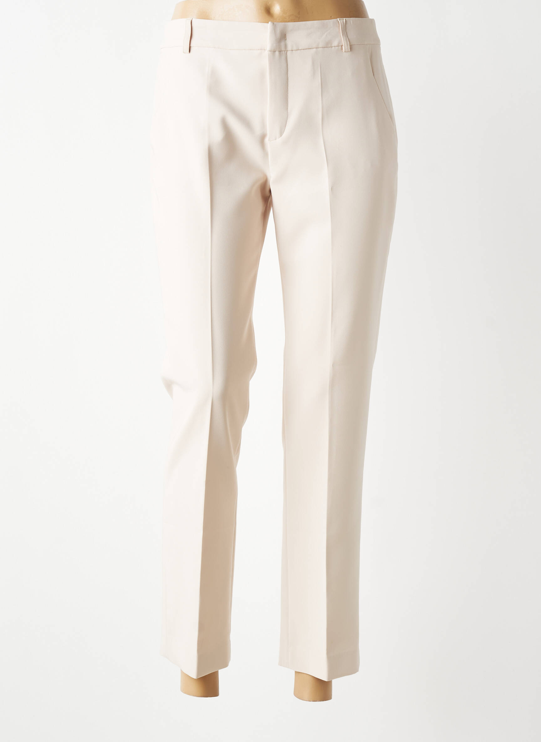 Pantalon 7/8 taille élastique taille normale beige SIGNE NATURE femme