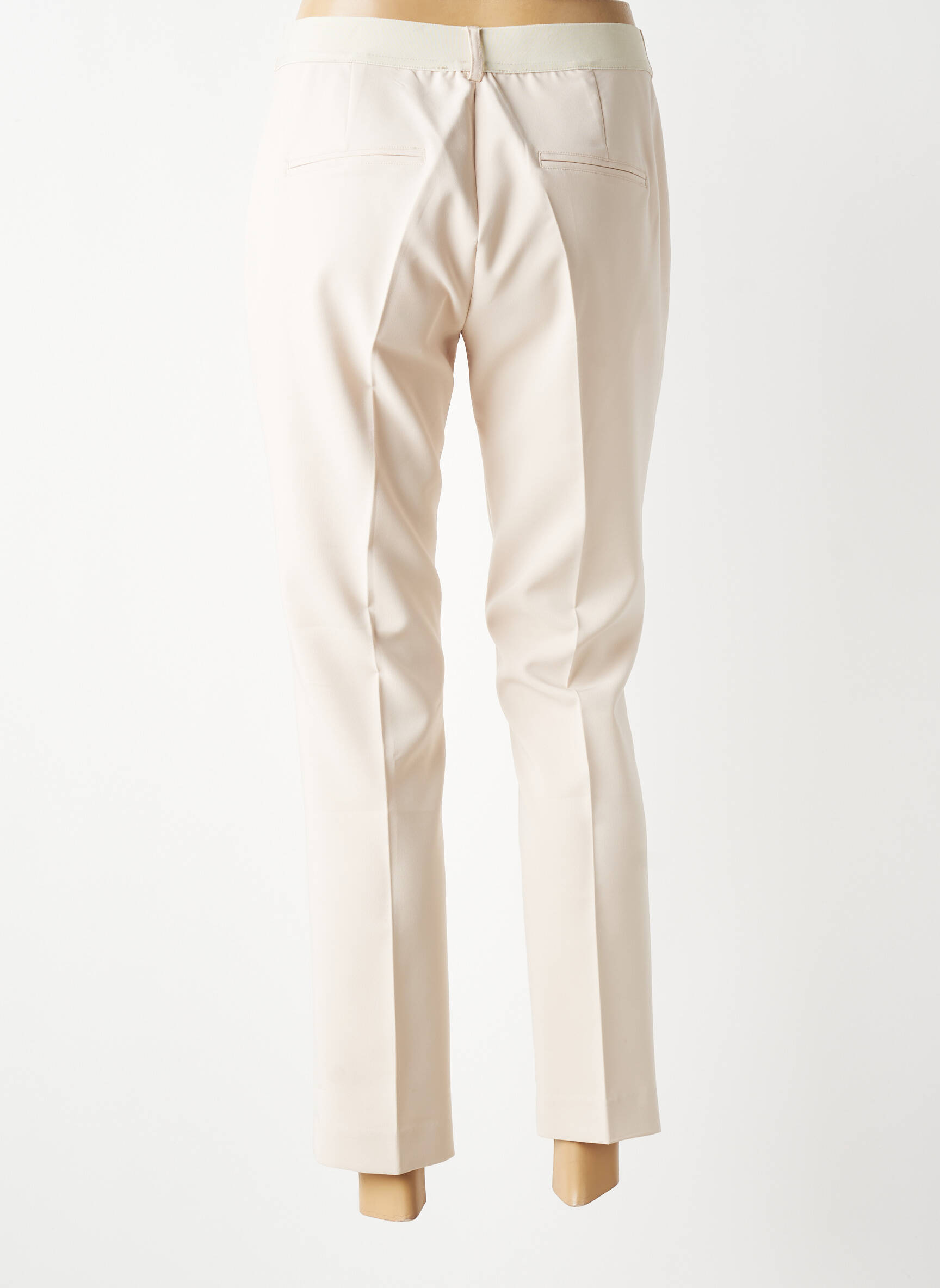 Pantalon 7/8 taille élastique taille normale beige SIGNE NATURE femme