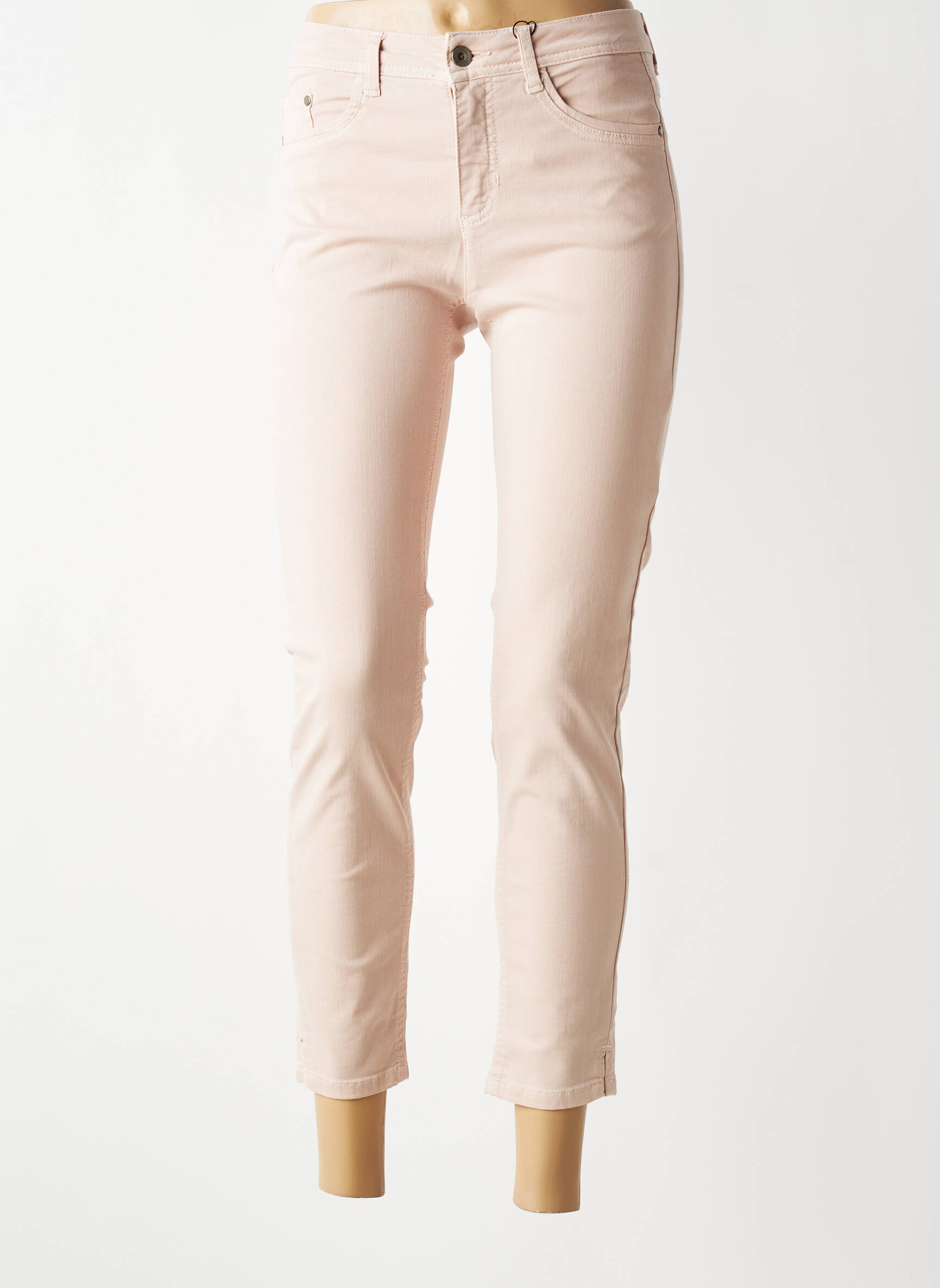 Jeans coupe slim stretch taille normale rose JENSEN femme