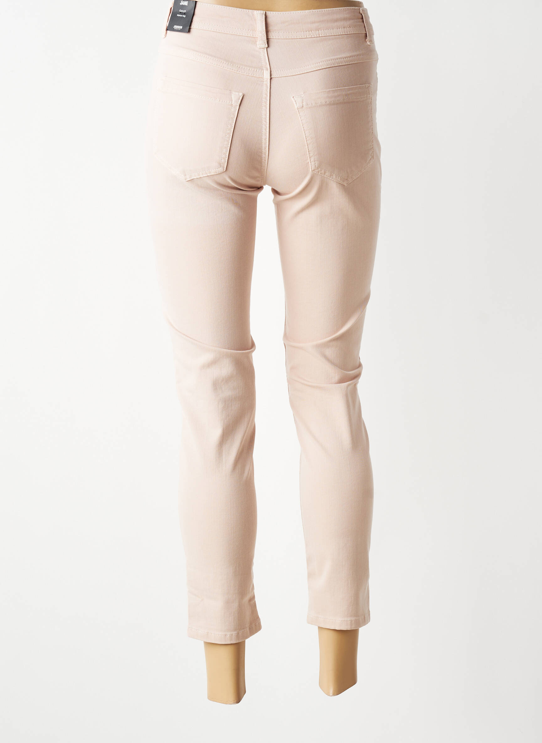 Jeans coupe slim stretch taille normale rose JENSEN femme