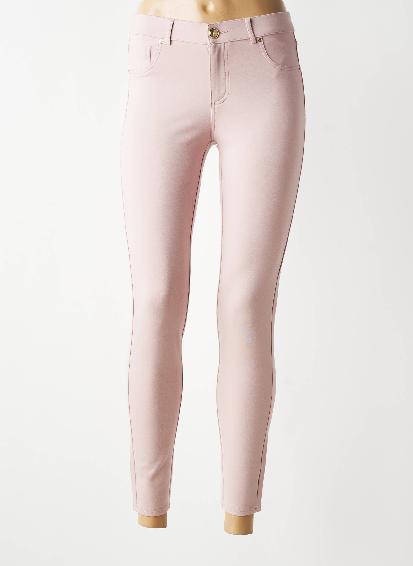 Jegging tissage jersey taille normale rose LCDN femme