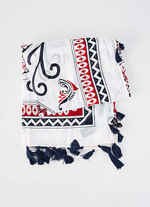 Foulard imprimé fantaisie blanc CAROLL femme