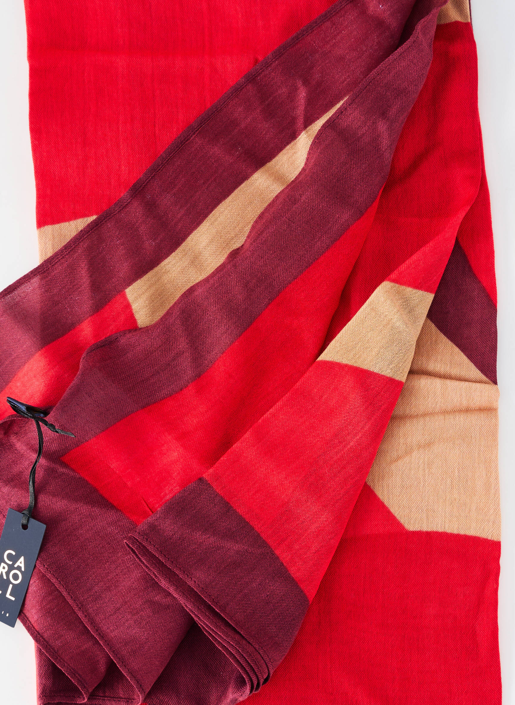 Foulard légère et transparente rouge CAROLL femme