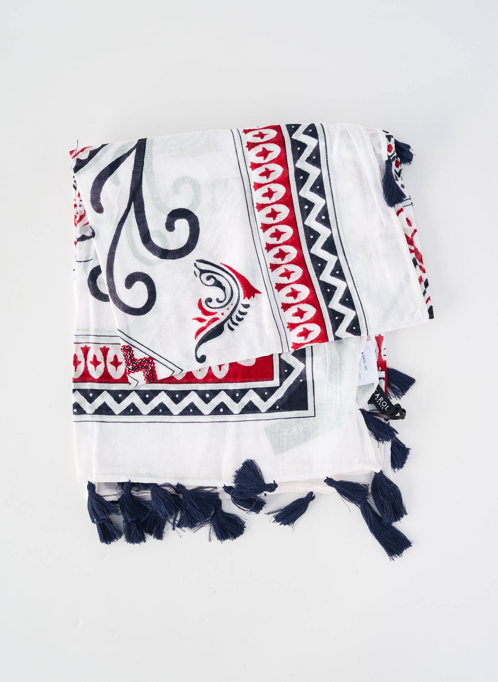 Foulard imprimé fantaisie blanc CAROLL femme