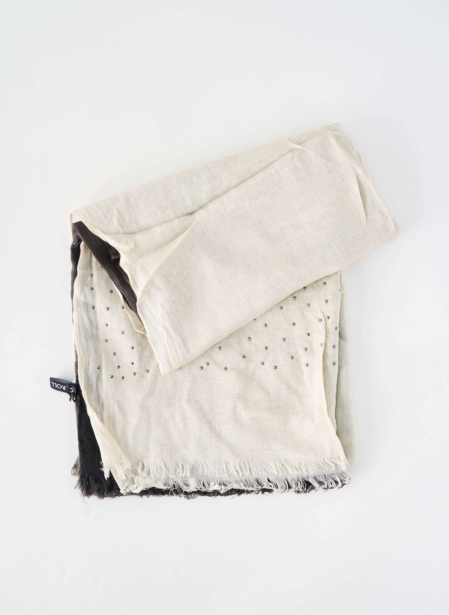 Foulard légère et transparente beige CAROLL femme