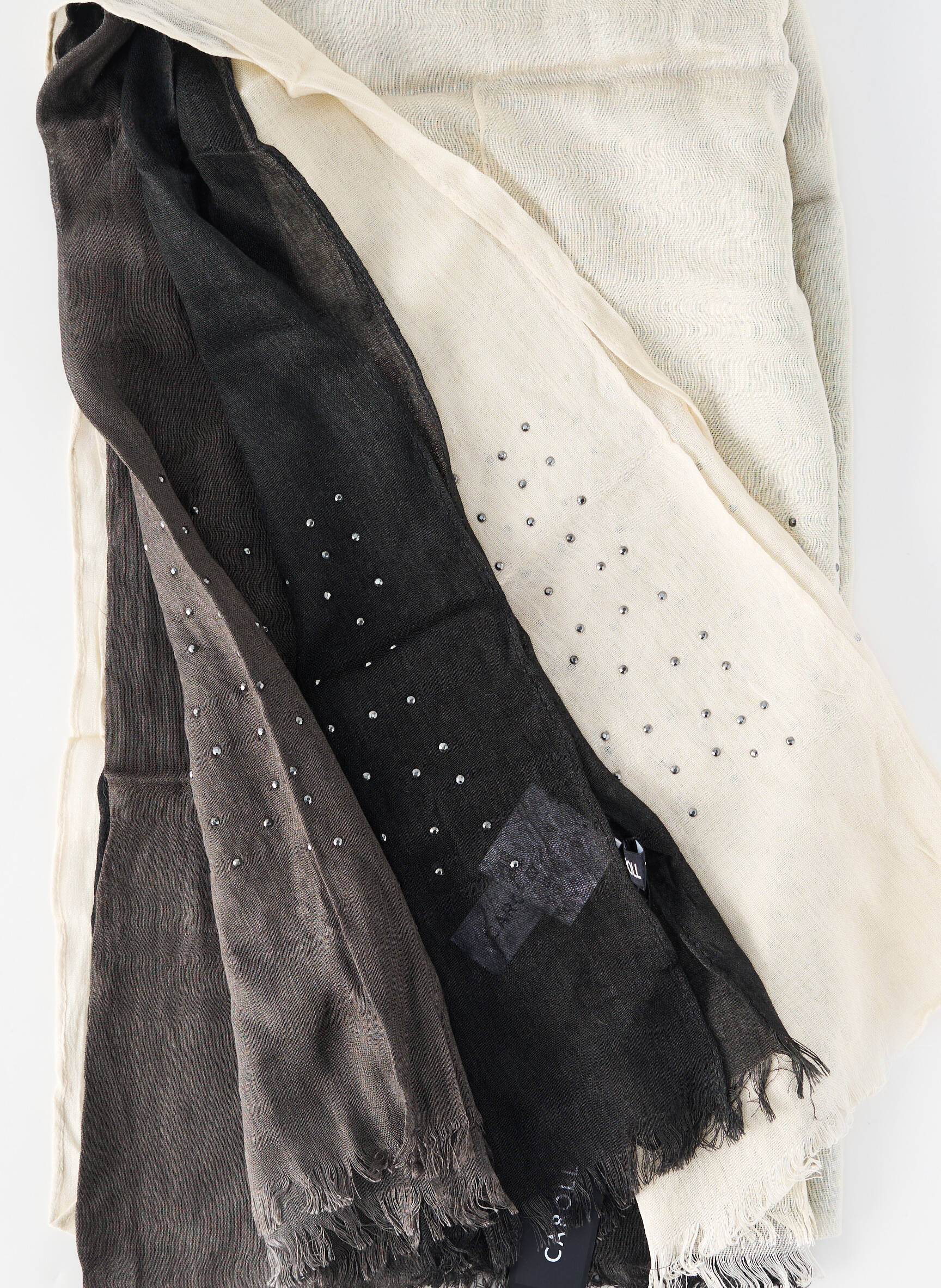 Foulard légère et transparente beige CAROLL femme