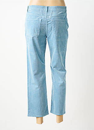Pantalon droit fermeture zippée sous rabat boutonné taille normale bleu clair CLOSED femme