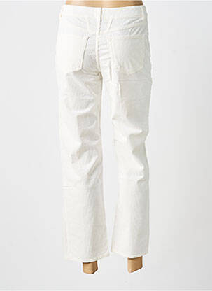 Pantalon droit fermeture zippée sous rabat boutonné taille normale beige CLOSED femme