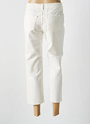 Pantalon droit fermeture zippée sous rabat boutonné taille normale beige CLOSED femme