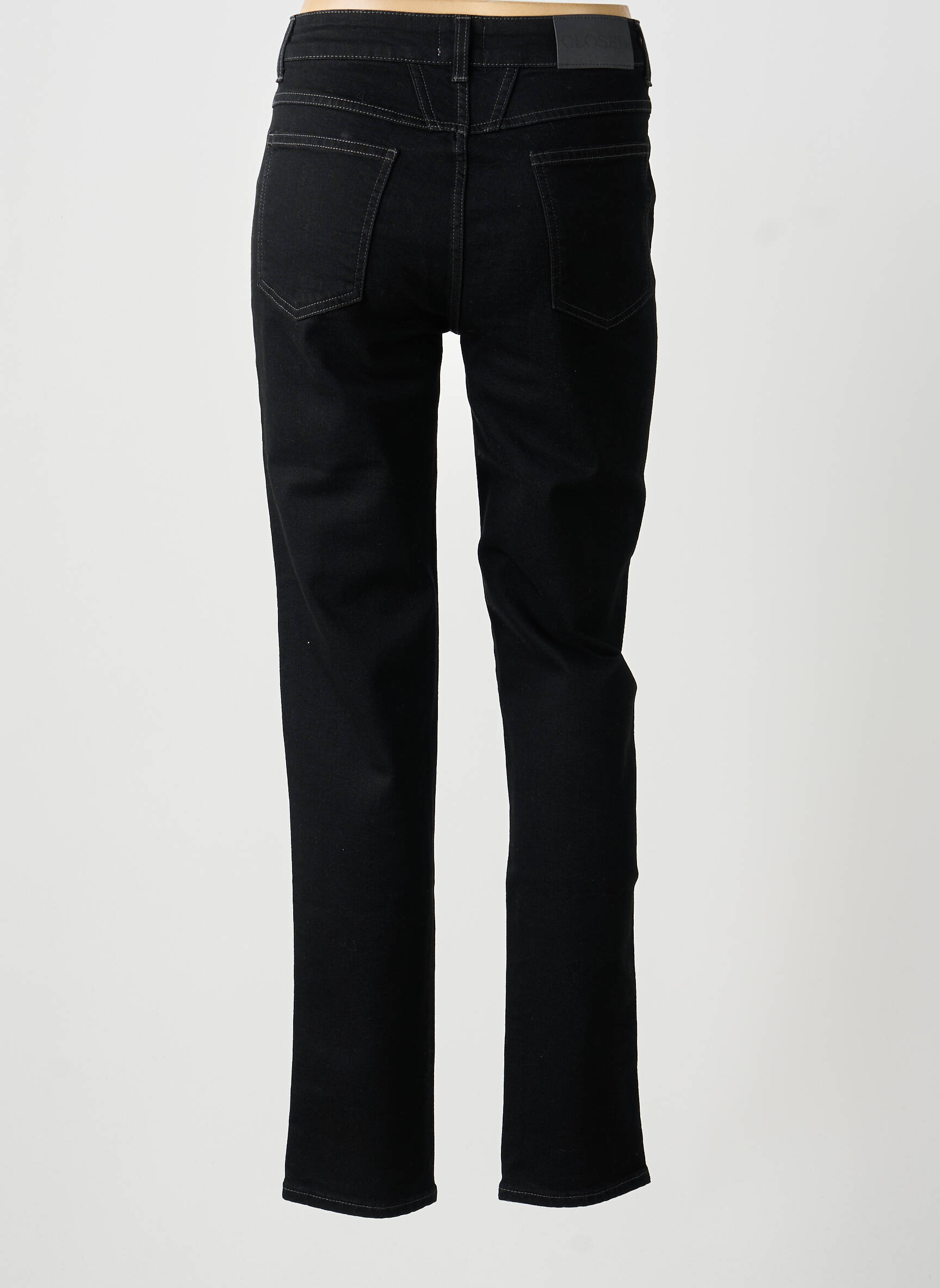 Jeans coupe droite stretch taille normale noir CLOSED femme