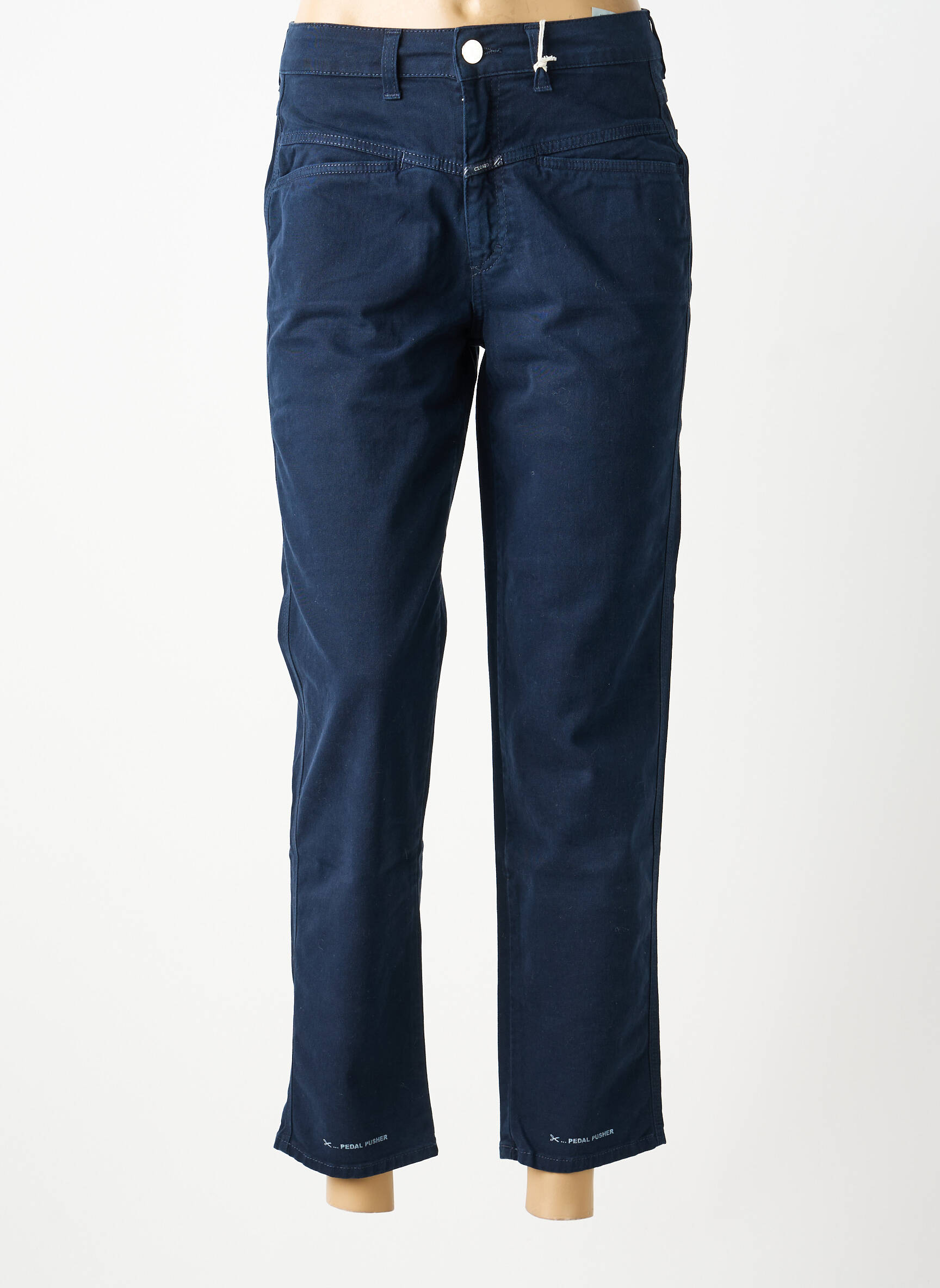 Pantalon droit stretch taille normale bleu CLOSED femme